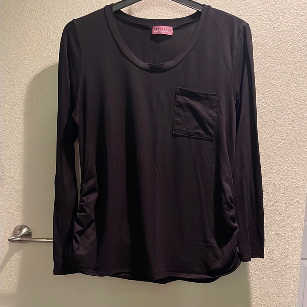 Maternity Black Long Sleeve Top